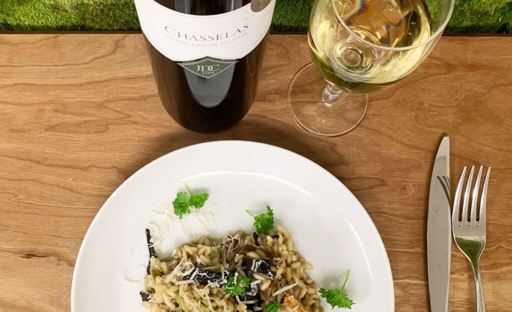 Mushroom Risotto mix with white wine