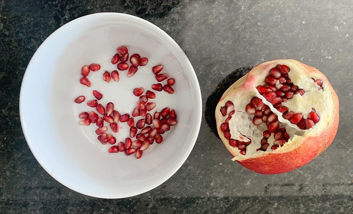 Pomegranate in salad