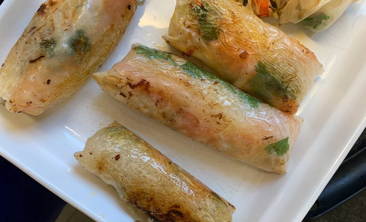 Spring rolls with shrimps